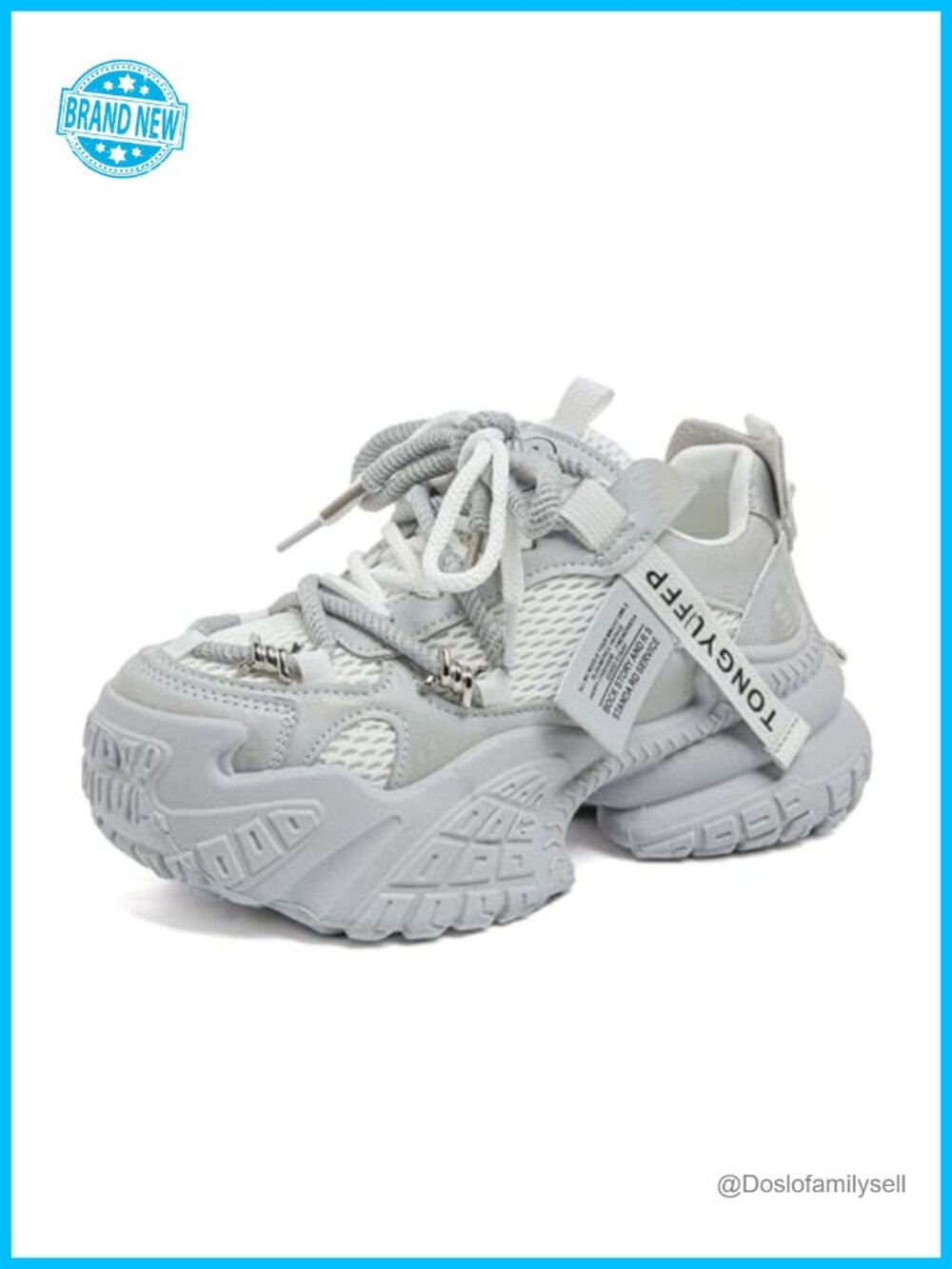 Chunky Platform Sneakers for Women Lace Up Comfortable Casual Tennis Shoes